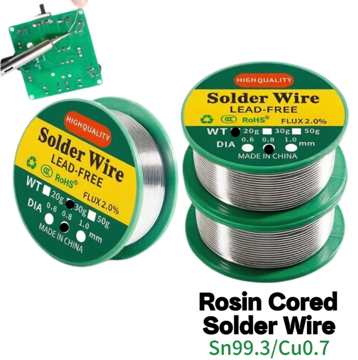 20g-50g 무연 노클린 고순도 납땜 와이어 저융점  - Electronics Repair Degree 리뷰 및 가격