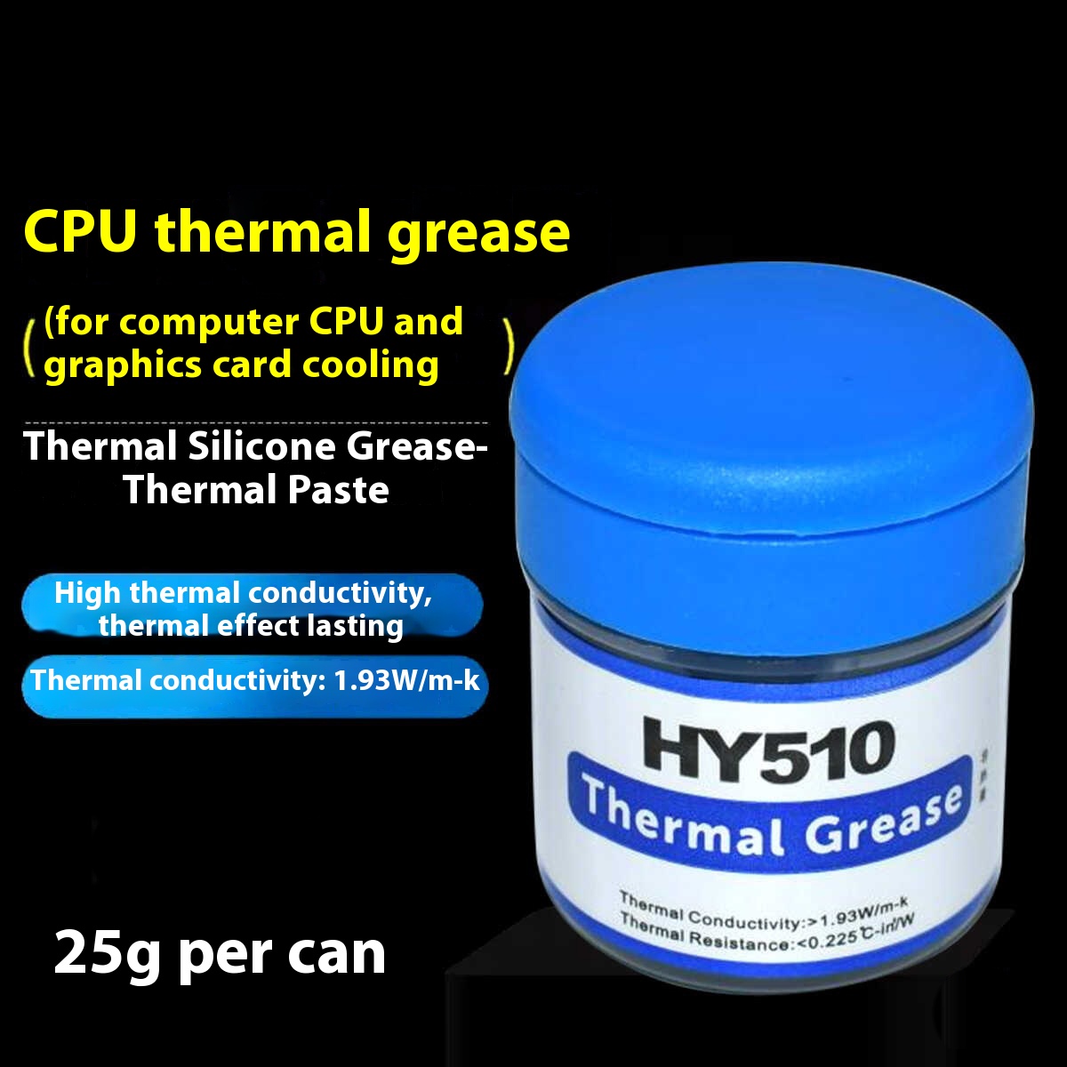 HY510 데스크탑 컴퓨터 CPU 열 그리스 화합물 페 - Thermal Paste Cpu 리뷰 및 가격